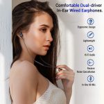 Boom Ultima V2 Dual Driver, in Ear Gaming Wired Earphones with Mic, Volume Control, Passive Noise Cancelling Boom 3 with 3.5mm Audio Jack & 1.2M Tangle-Free Cable (Black) - Image 4