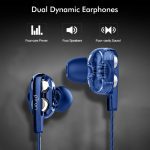Boom Ultima 4D Dual Driver, in Ear Gaming Wired Headphones with in-Line Mic, Volume Control & Passive Noise Cancelling Boom 3 Earphones - (Dark Blue) - Image 5