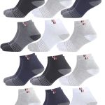Poly Cotton 12 Pairs Stripped Ultra Soft Ankle Length Socks For Men & Women, Multicolor, Pack Of 12, Free Size,101 (Multicolour)
