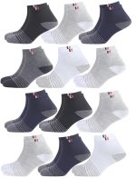 Poly Cotton 12 Pairs Stripped Ultra Soft Ankle Length Socks For Men & Women, Multicolor, Pack Of 12, Free Size,101 (Multicolour)