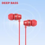 Moxie V50 Wired Earphones with Built in Mic, 10mm*2 Drivers, Passive Noise Cancellation, Deep Bass & Clear Sound, Ultra HD Mic Quality, 3.5mm AUX, Voice Assistant Enabled, 1.2 Mtr (Red) - Image 6