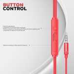 Moxie V50 Wired Earphones with Built in Mic, 10mm*2 Drivers, Passive Noise Cancellation, Deep Bass & Clear Sound, Ultra HD Mic Quality, 3.5mm AUX, Voice Assistant Enabled, 1.2 Mtr (Red) - Image 5