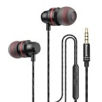 Moxie V50 Wired Earphones with Built in Mic, 10mm*2 Drivers, Passive Noise Cancellation, Deep Bass & Clear Sound, Ultra HD Mic Quality, 3.5mm AUX, Voice Assistant Enabled, 1.2 Mtr (Black)