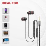 Moxie V50 Wired Earphones with Built in Mic, 10mm*2 Drivers, Passive Noise Cancellation, Deep Bass & Clear Sound, Ultra HD Mic Quality, 3.5mm AUX, Voice Assistant Enabled, 1.2 Mtr (Black) - Image 5