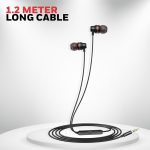 Moxie V50 Wired Earphones with Built in Mic, 10mm*2 Drivers, Passive Noise Cancellation, Deep Bass & Clear Sound, Ultra HD Mic Quality, 3.5mm AUX, Voice Assistant Enabled, 1.2 Mtr (Black) - Image 4
