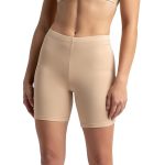 Women's High Coverage Super Combed Cotton Elastane Stretch Mid Waist Shorties with Concealed Waistband (Skin)