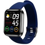 Fitness Band Smart Watch for Men, Women, Boys, Girls, Kids – Single Touch Interface, Water Resistant, Workout Modes, Quick Charge Sports Smartwatch – Blue