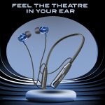 Neckband Bluetooth Headphones with 55 Hours Playtime with 10mm Drivers, Rich Music Experience, BT 5.3v, Type C Fast Charging, Neckband In Ear Earphones & IPX4 Water Resistant (Blue) - Image 3