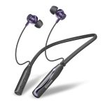 Neckband Bluetooth Headphones with 55 Hours Playtime with 10mm Drivers, Rich Music Experience, BT 5.3v, Type C Fast Charging, Neckband In Ear Earphones & IPX4 Water Resistant (Purple)